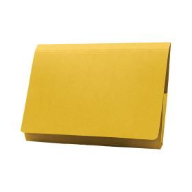 Exacompta Guildhall Full Flap Pocket Wallet Foolscap Yellow 50 Pack 103899 F