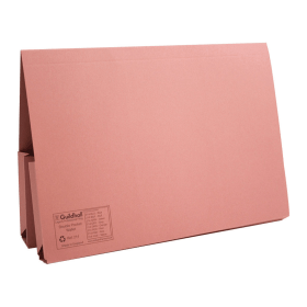Exacompta Guildhall Legal Double Pocket Wallet Foolscap Pink 25 Pack 124578 F