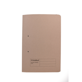Exacompta Guildhall Pocket Spiral File 285gsm Foolscap Buff 25 Pack 411161 F