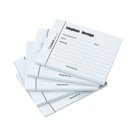 Exacompta Guildhall Telephone Message Pad Blue 5 Pack 168093 F