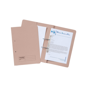 Exacompta Guildhall Transfer Spiral Pocket File 315gsm Foolscap Buff 25 Pack 106839 F