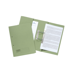 Exacompta Guildhall Transfer Spiral Pocket File 315gsm Foolscap Green 25 Pack 138292 F