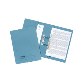 Exacompta Guildhall Transfer Spiral Pocket File 420gsm Foolscap Blue 25 Pack 166388 F