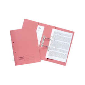 Exacompta Guildhall Transfer Spiral Pocket File 420gsm Foolscap Pink 25 Pack 176565 F
