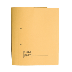Exacompta Guildhall Transfer Spiral Pocket File 420gsm Foolscap Yellow 25 Pack 211 6003 144870 F