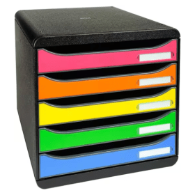 Exacompta Iderama Big Box Plus 5 Drawer Set Multicoloured 477178 F