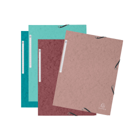 Exacompta Skandi Elasticated 3 Flap File A4 Assorted 4 Pack 893248 F