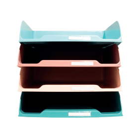Exacompta Skandi Letter Trays A4 Assorted 4 Pack 893254 F