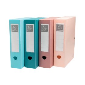 Exacompta Skandi Recycled Filing Box 80mm Spine A4 Assorted 6 Pack 893244 F