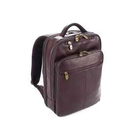 Falcon Laptop Backpack Full Grain Luxury Leather Brown FI6706 889594 F