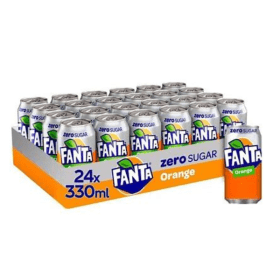 Fanta Orange Zero Fizzy Drink 330ml 24 Pack 484497 F