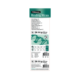 Fellowes A4 Wire Binding Combs 14mm Black 100 Pack 172387 F