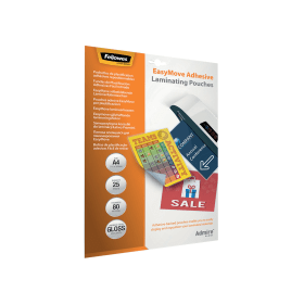Fellowes Admire EasyMove Laminating Pouch A4 160 Micron Gloss 25 Pack 493531 F