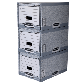 Fellowes Bankers Box System Storage System Drawer Grey 5 Pack 129406 F
