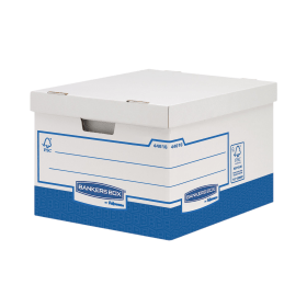 Fellowes Basics Heavy Duty Storage Box White 10 Pack 493522 F