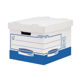 Fellowes Basics Heavy Duty Storage Box White 10 Pack 493523 F