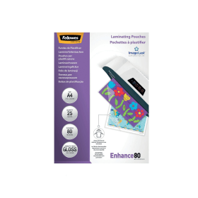 Fellowes Enhance Laminating Pouch A4 160 Micron Gloss 25 Pack 112020 F