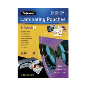 Fellowes Enhance Laminating Pouch A4 160 Micron Matt 100 Pack 120078 F