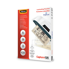 Fellowes ImageLast Laminating Pouch A3 250 Micron Gloss 100 Pack 106066 F