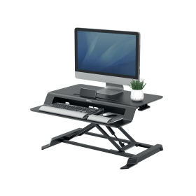 Fellowes Lotus LT Sit Stand Workstation Black 586496 F