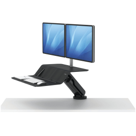 Fellowes Lotus RT Sit Stand Workstation Dual Screen Black 531634 F