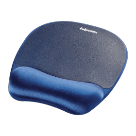 Fellowes Memory Foam Mouse Pad Wrist Support Sapphire Blue 360873 F