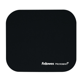 Fellowes Microban Antibacterial Mouse Mat Black 131763 F