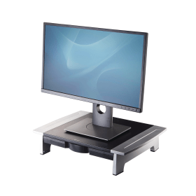 Fellowes Office Suites Standard Monitor Stand Black Silver 155993 F