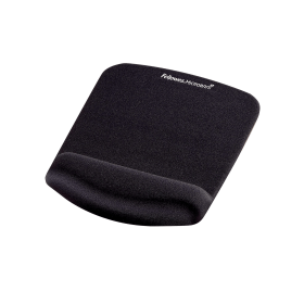 Fellowes Plush Touch Mousepad Wrist Support Black 478008 F