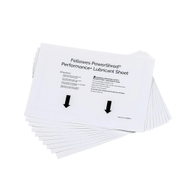 Fellowes Powershred Performance Lubricant Sheets 10 Pack 786524 F