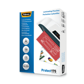Fellowes Protect175 Laminating Pouch A4 350 Micron Gloss 100 Pack 113064 F