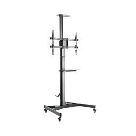Filex Mobile TV Stand Height Adjustable for 37 70 Inch Flat Panel Screens Black 893489 F