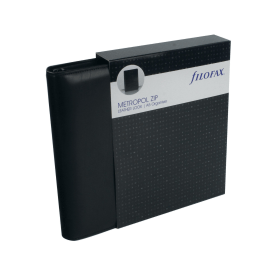 Filofax Metropol Black A5 Zipped Organiser 116894 F
