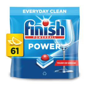 Finish Power All In One Dishwasher Tablets Lemon 61 Pack RK02238 F