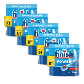 Finish Power All In One Dishwasher Tablets Lemon 61 x 5 305 Pack RK51714 F