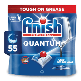 Finish Quantum All in One Dishwasher Tablets Fresh Regular 55 Pack RK02200 F