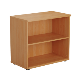First 1 Shelf Wooden Bookcase 800mm x 450mm x 700mm Beech 577026 F