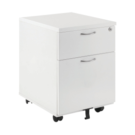 First 2 Drawer Mobile Pedestal 404mm x 500mm x 595mm White 586095 F