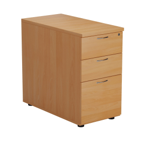First 3 Drawer Desk High Pedestal 404mm x 800mm x 730mm Beech 577022 F