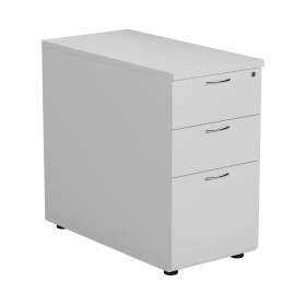 First 3 Drawer Desk High Pedestal 404mm x 800mm x 730mm White 447920 F