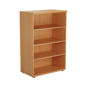 First 3 Shelf Wooden Bookcase 800mm x 450mm x 1200mm Beech 577041 F