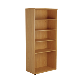 First 4 Shelf Wooden Bookcase 800mm x 450mm x 1800mm Nova Oak 577177 F