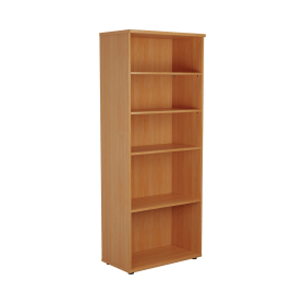 First 4 Shelf Wooden Bookcase 800mm x 450mm x 2000mm Beech 577304 F