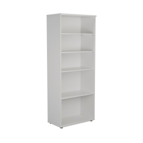 First 4 Shelf Wooden Bookcase 800mm x 450mm x 2000mm White 577306 F