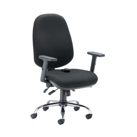First Arista Aire High Back Ergonomic Operator Chair 675mm x 580mm x 1035 1230mm Black 766865 F