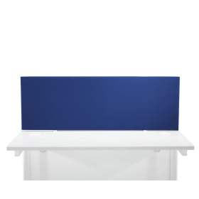 First Desk Mounted Screen 1200mm x 25mm x 400mm Special Blue 487297 F