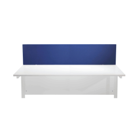 First Desk Mounted Screen1800mm x 25mm x 400mm Special Blue 487303 F