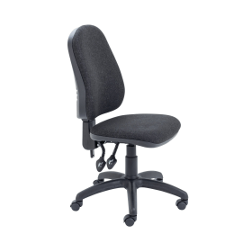 First High Back Operator Chair 640mm x 640mm x 985 1175mm Charcoal 487456 F