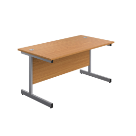 First Rectangular Cantilever Desk 1200mm x 800mm x 730mm Nova Oak Silver 577035 F
