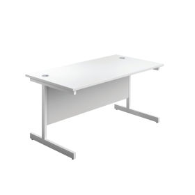 First Rectangular Cantilever Desk 1200mm x 800mm x 730mm White White 577039 F